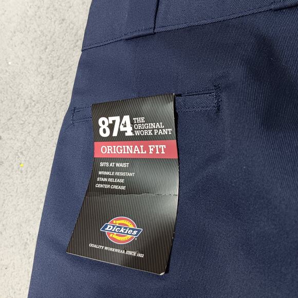 Dickies 874 Original Fit Work Pants Size 48 x 32 Blue NWT - Picture 10 of 10